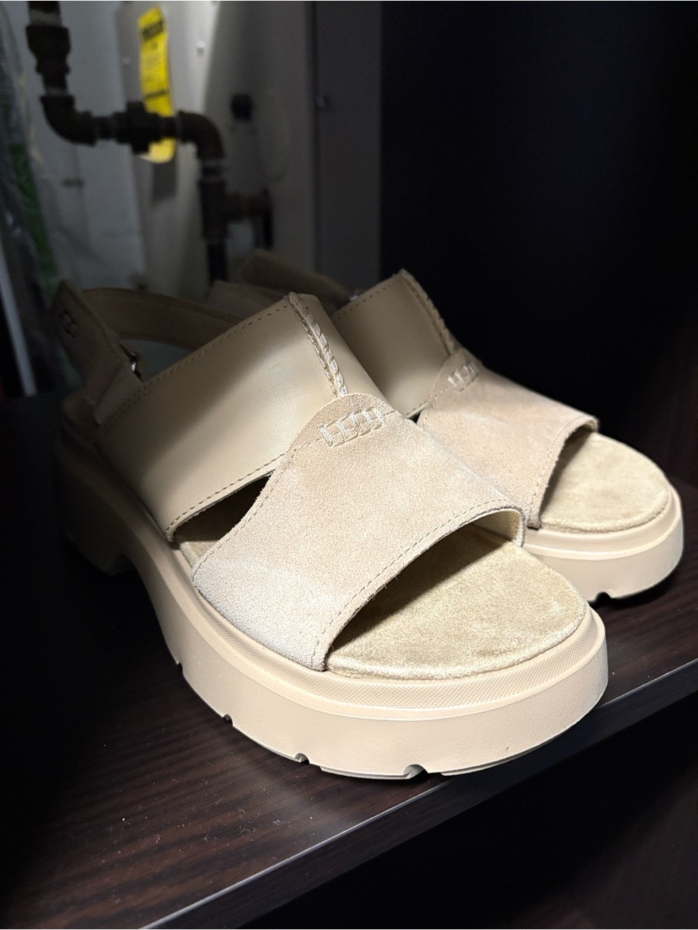 UGG tan platform sandal